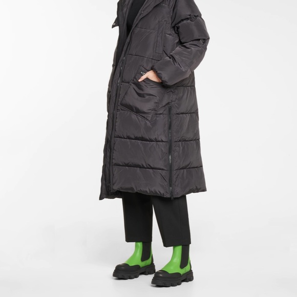 Ganni Calf Leather Mid Chelsea Boot Neon Lime Green Chunky Lug - Picture 3 of 9